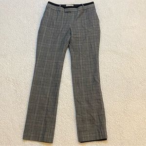 Banana Republic Martin Fit Slacks Size 2 Black White Plaid